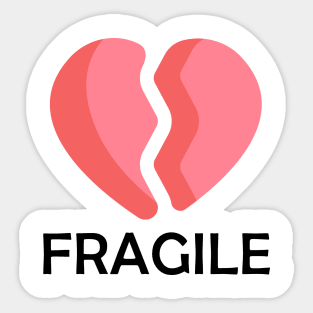 Fragile Heart 3D – Black Sticker